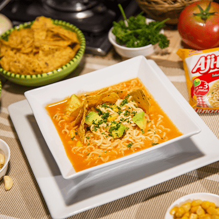 Sopa mexicana con fideos