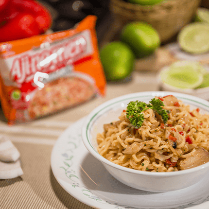 Encocado de pescado blanco con fideos